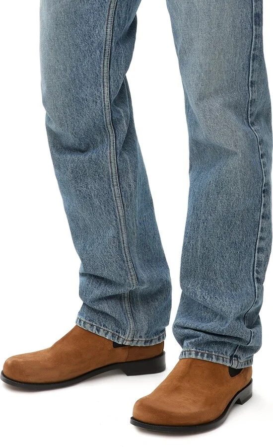 LOEWE - Campo Chelsea Boot In leather skin Suede Size: 39 For Man - Image 2