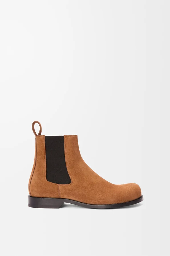 LOEWE - Campo Chelsea Boot In leather skin Suede Size: 39 For Man
