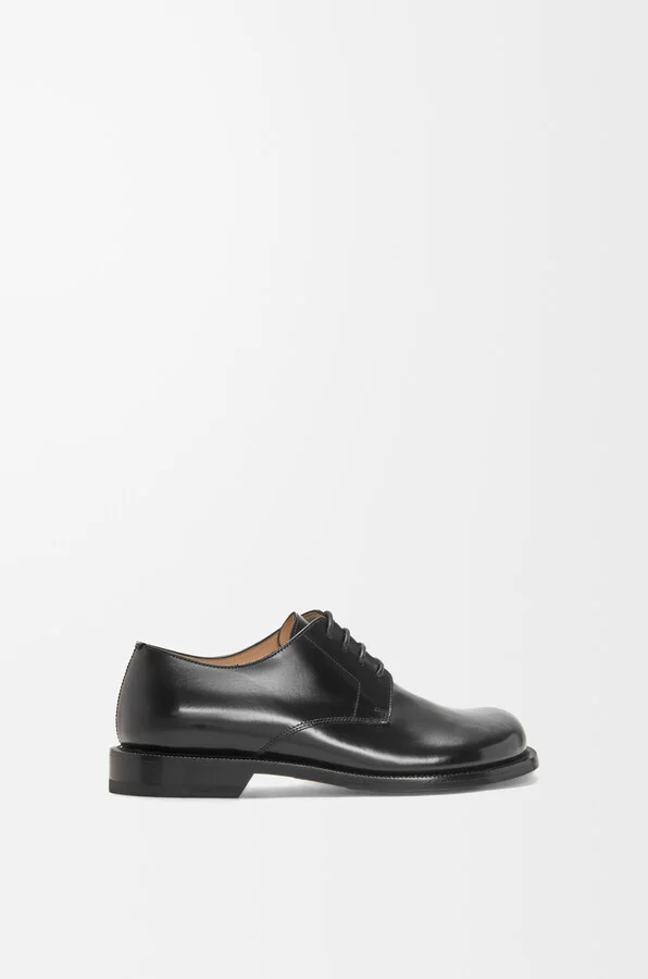 LOEWE - Campo Derby Shoe In Brushed leather skin Size: 40 For Man