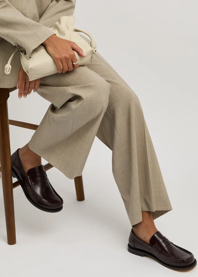 Loewe Campo Glossed Leather Loafers - Image 5