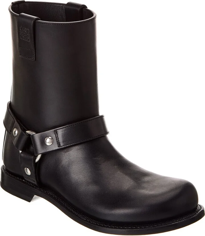 Loewe Campo Leather Biker Boot