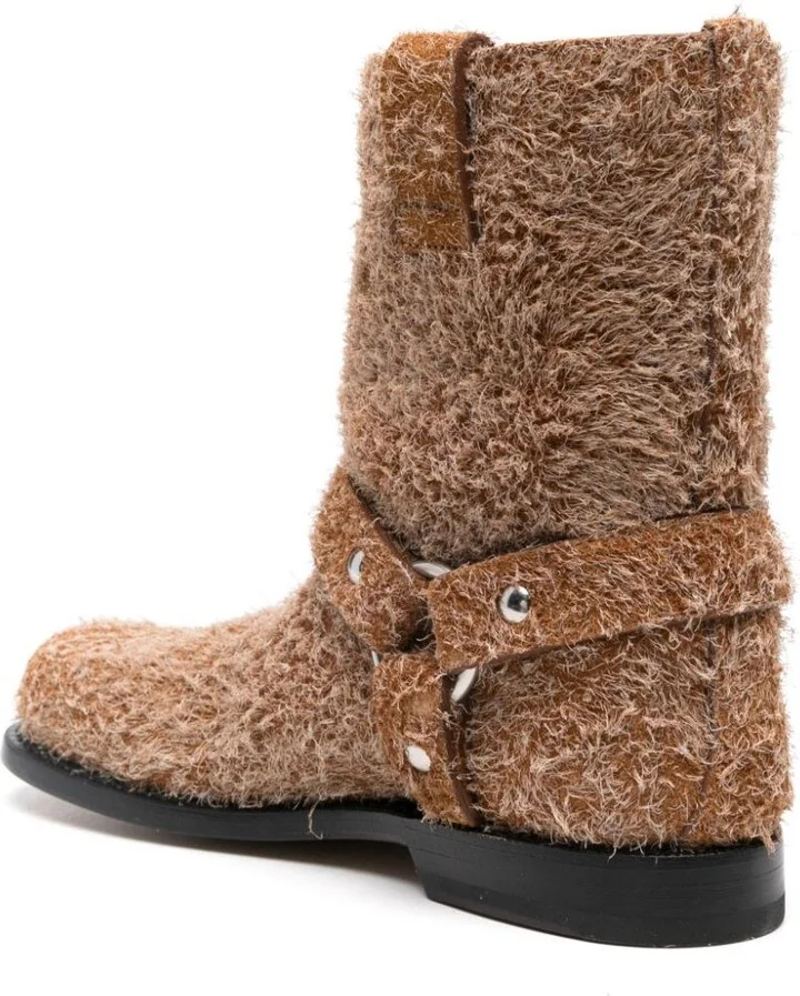 Loewe Campo Leather Biker Boots - Image 2