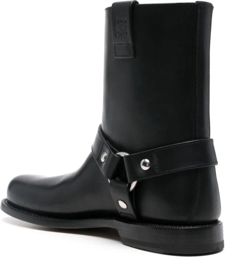 Loewe Campo Leather Biker Boots - Image 4