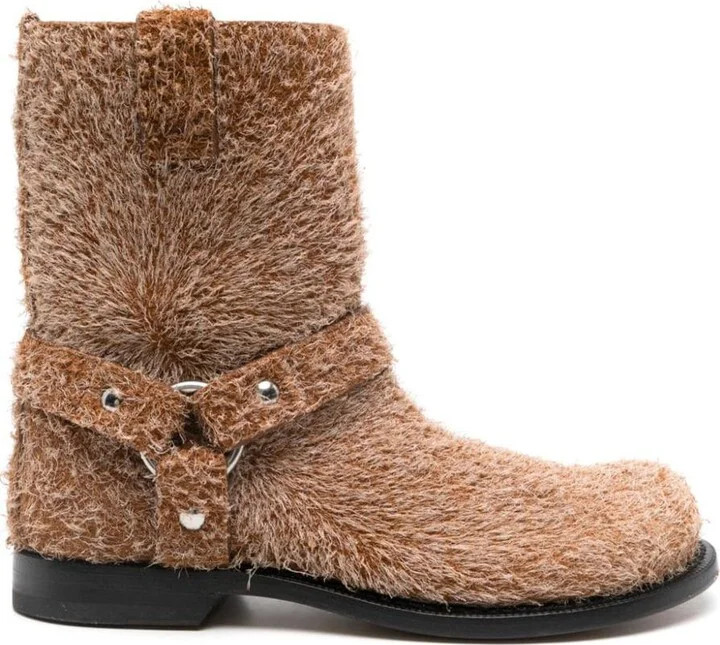 Loewe Campo Leather Biker Boots