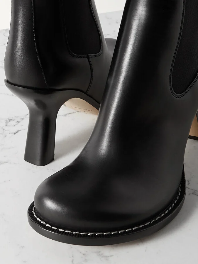 LOEWE - Campo Leather Chelsea Boots - Black - Image 4
