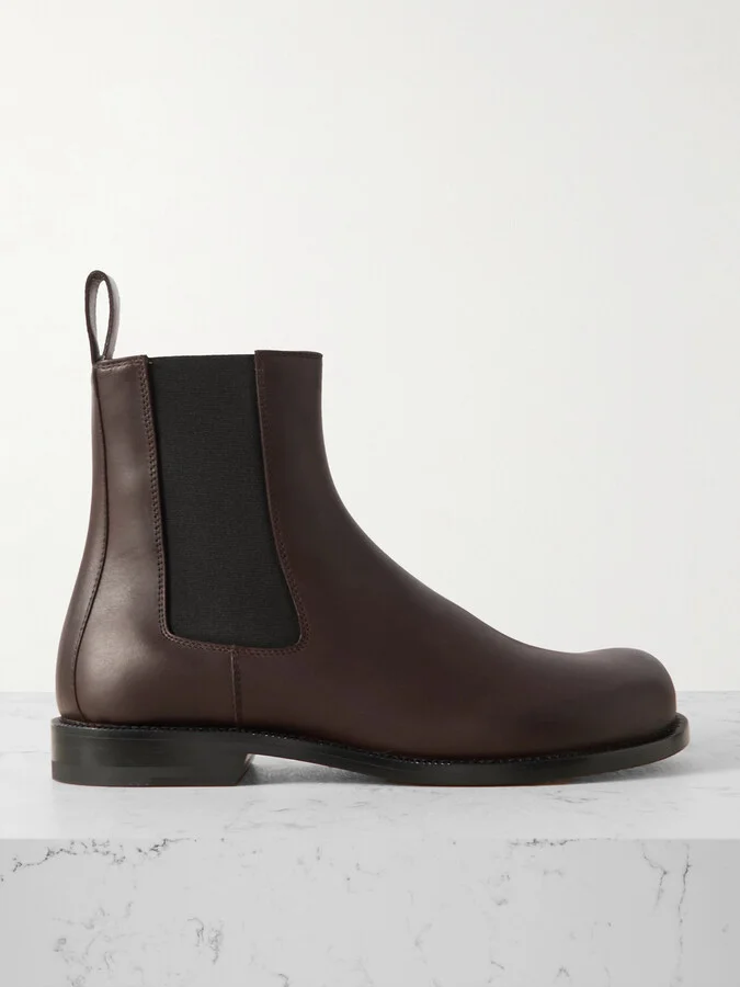 LOEWE - Campo Leather Chelsea Boots - Brown