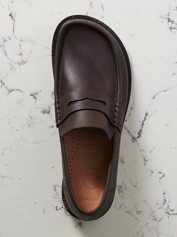 LOEWE - Campo Leather Loafers - Brown - Image 5