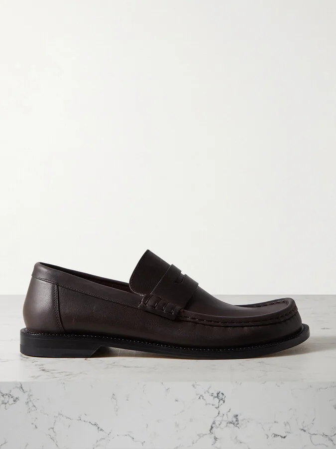 LOEWE - Campo Leather Loafers - Brown