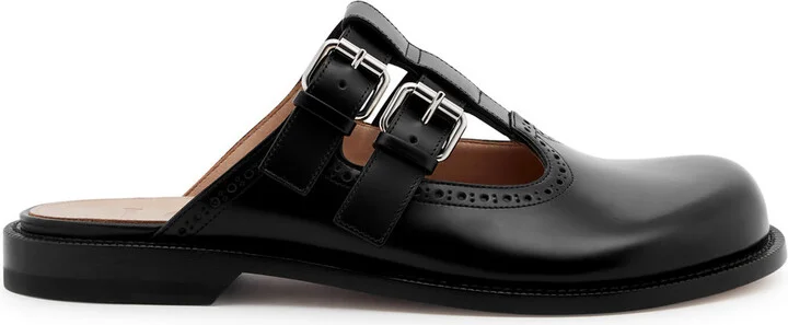 Loewe Campo Leather Mary Jane Mules
