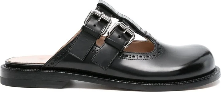 Loewe Campo Leather Mary Jane Mules