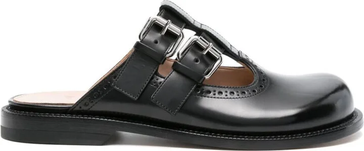Loewe Campo Leather Mary Jane Mules