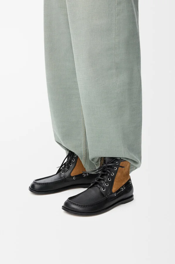 LOEWE - Campo Loafer Bootie In leather skin And Suede leather skin Size: 40 For Man - Image 2