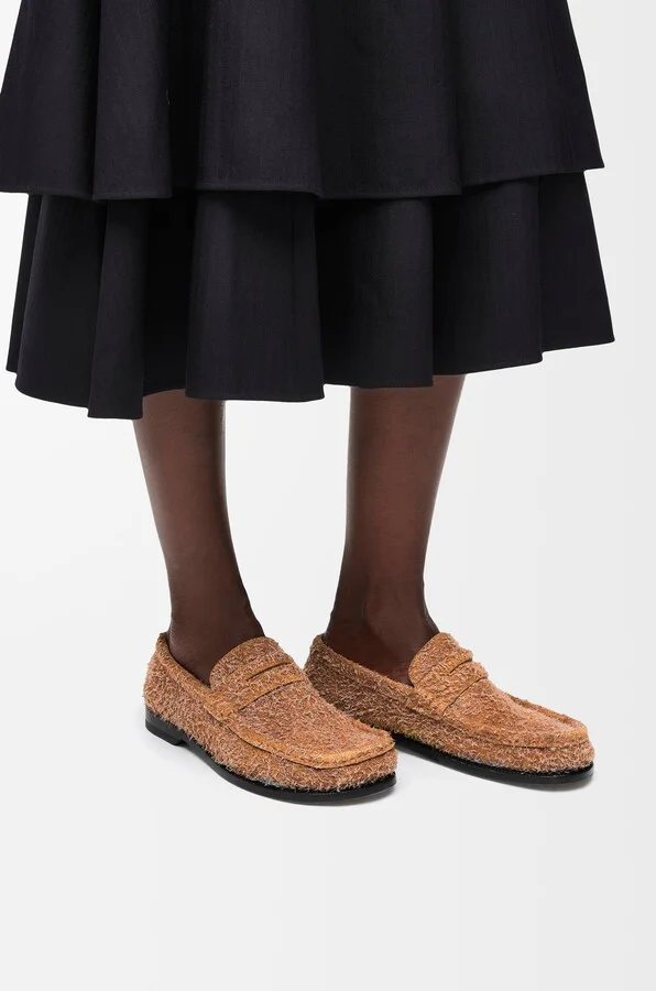 LOEWE - Campo Loafer In Brushed Suede Size: 35 For Woman - Image 2