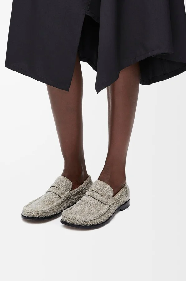 LOEWE - Campo Loafer In Brushed Suede Size: 35 For Woman - Image 3
