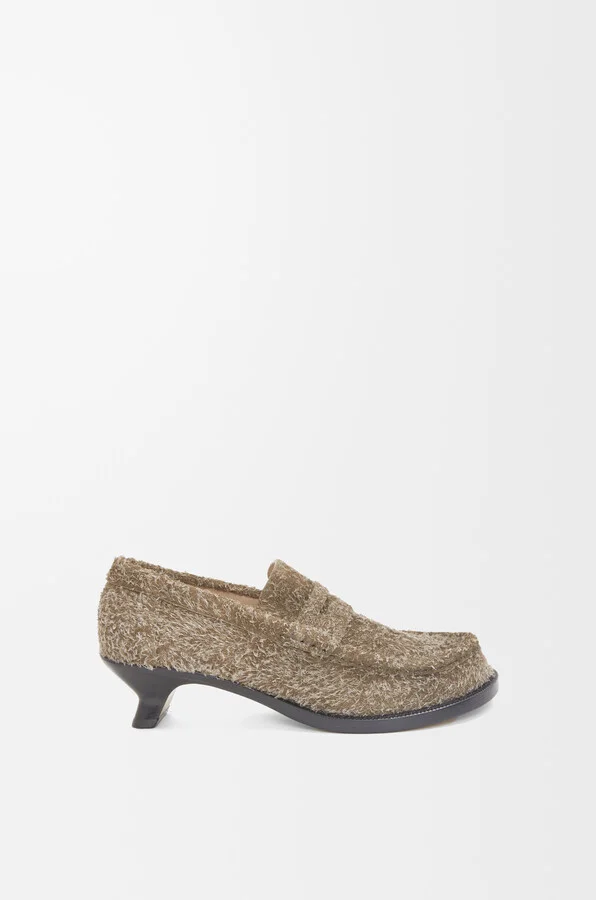 LOEWE - Campo Loafer In Brushed Suede Size: 35 For Woman