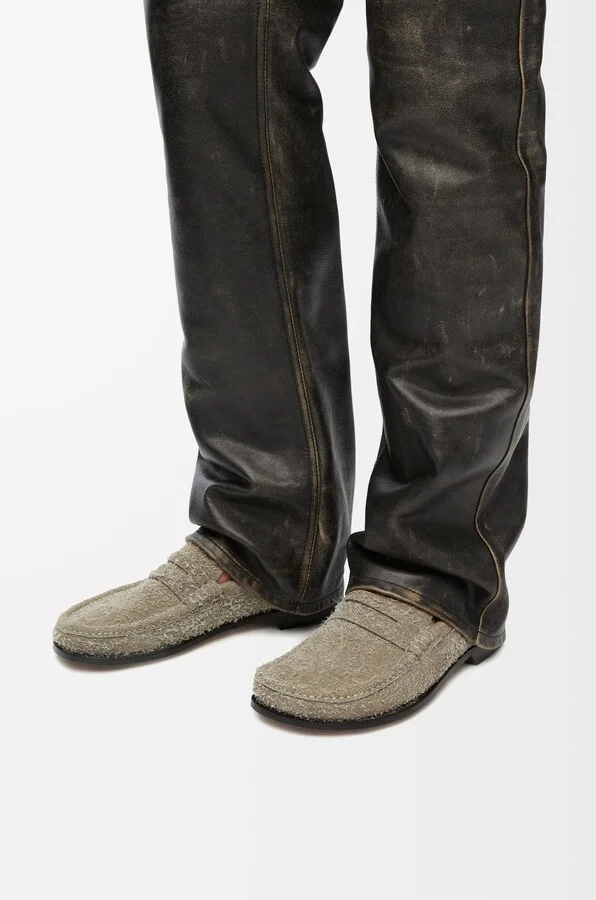 LOEWE - Campo Loafer In Brushed Suede Size: 40 For Man - Image 2