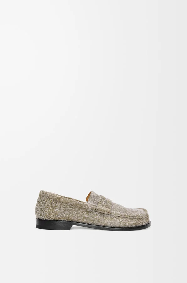 LOEWE - Campo Loafer In Brushed Suede Size: 40 For Man