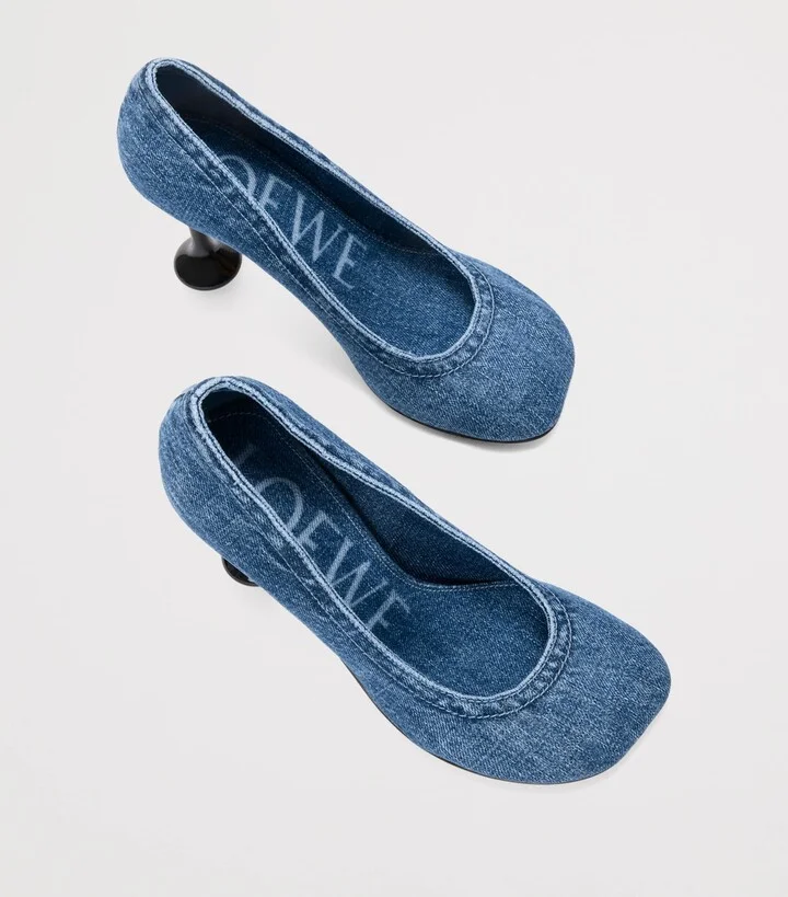 Loewe Denim Toy Pumps 90 - Image 4