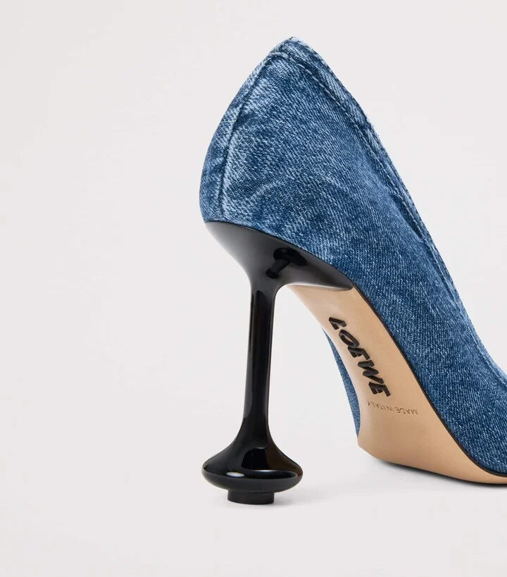 Loewe Denim Toy Pumps 90 - Image 5