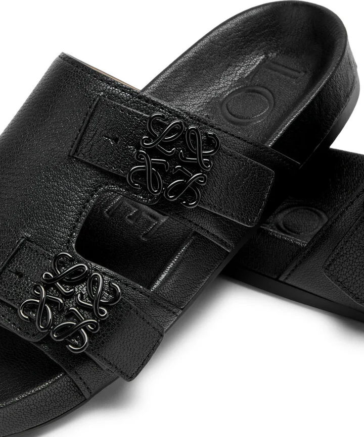 Loewe Ease Anagram Leather Sliders - Image 3