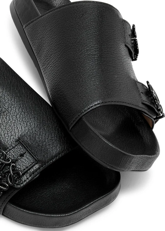 Loewe Ease Anagram Leather Sliders - Image 4