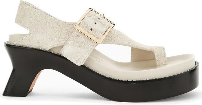 Loewe Ease Brushed Heeled Sandals