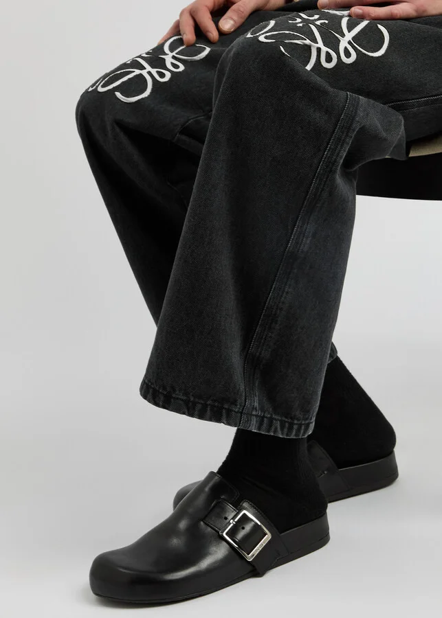 Loewe Ease Buckle Leather Sliders - Image 5