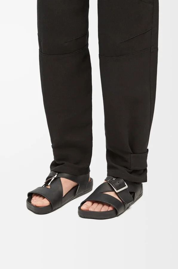 LOEWE - Ease Buckle Sandal In Vegetal leather skin Size: 35 For Woman - Image 2