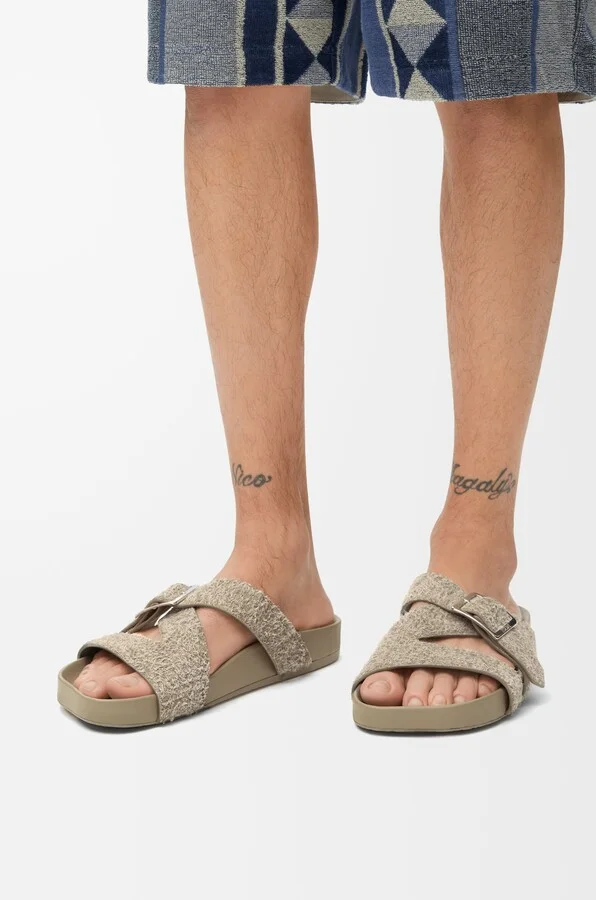 LOEWE - Ease Buckle Slide In Brushed Suede Size: 40 For Man - Image 2