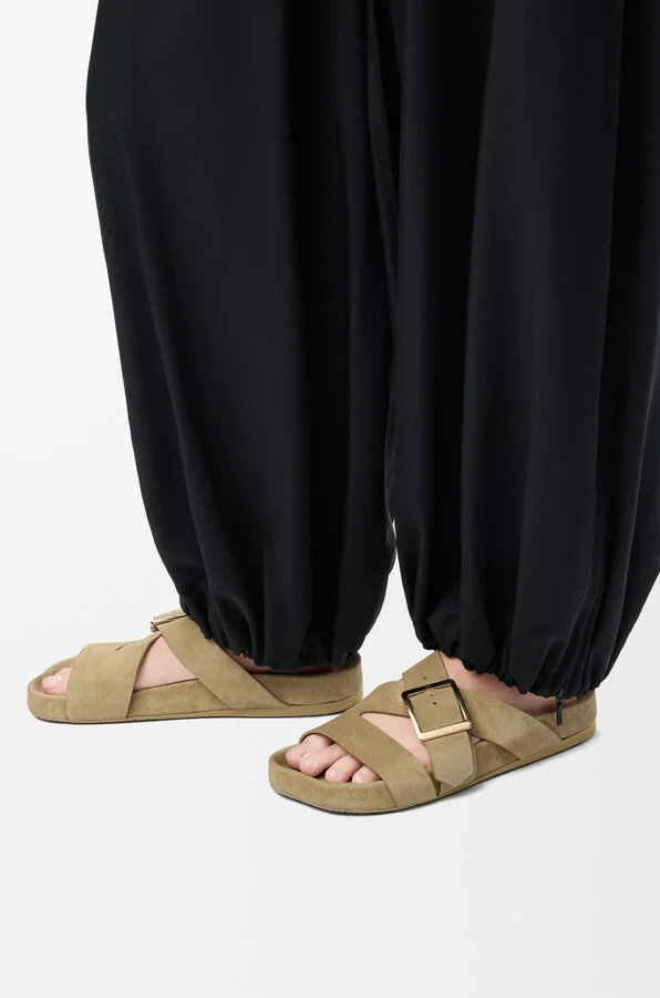 LOEWE - Ease Buckle Slide In Suede Size: 35 For Woman - Image 2