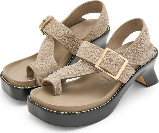 Loewe Ease Flip Flop Sandals With Heel Shoes - Image 3
