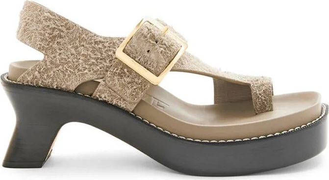 Loewe Ease Flip Flop Sandals With Heel Shoes
