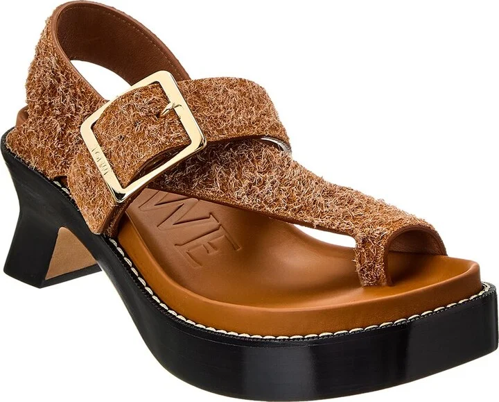 Loewe Ease Suede Sandal