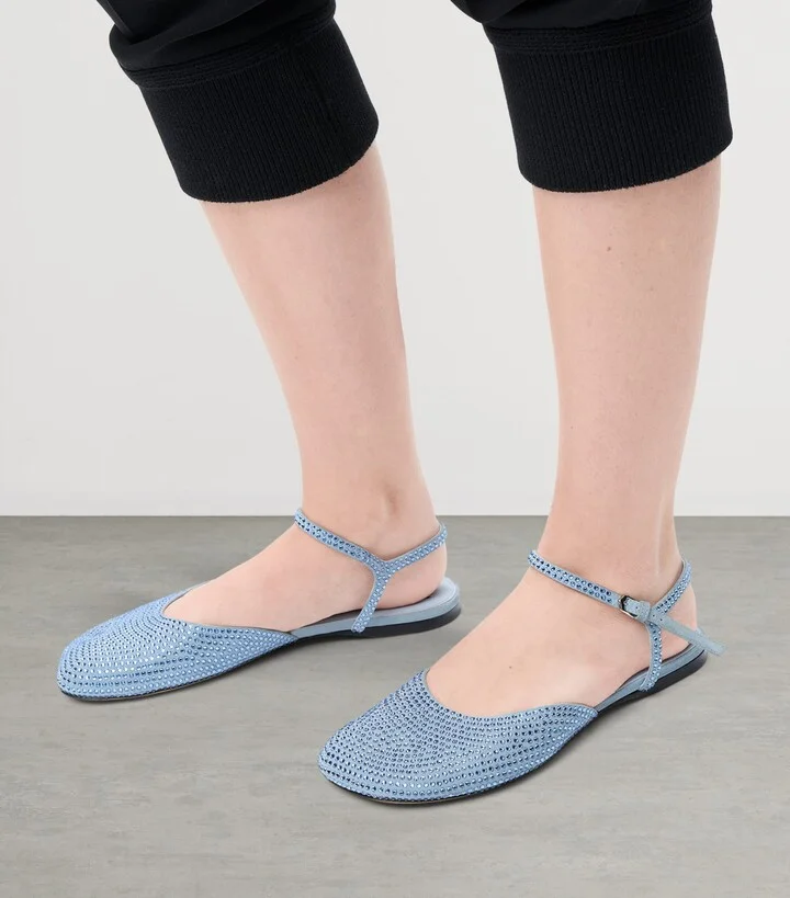 Loewe Embellished Ankle-Strap Ballet Flats - Image 2