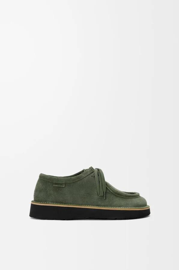 LOEWE - Faro Lace-up In Suede leather skin Size: 41 For Man