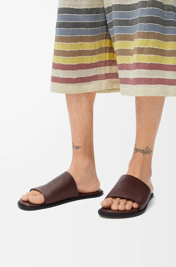 LOEWE - Flex Anagram Slide In Soft leather skin Size: 42 For Man - Image 3