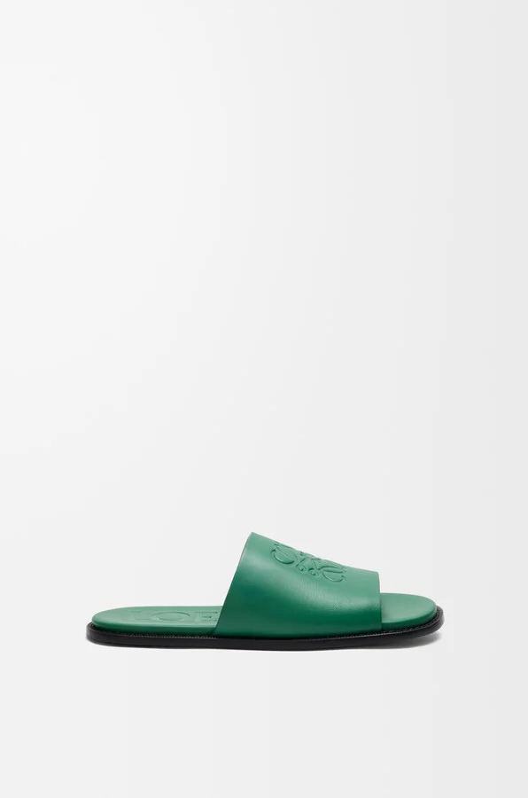 LOEWE - Flex Anagram Slide In Soft leather skin Size: 42 For Man