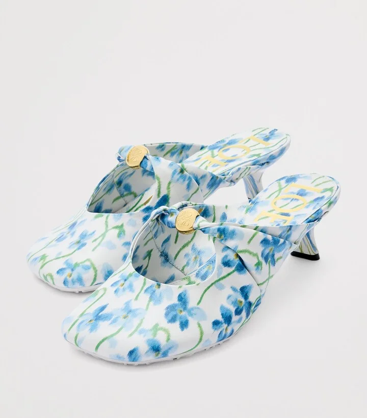 Loewe Floral Print Pebble Mules 45 - Image 3