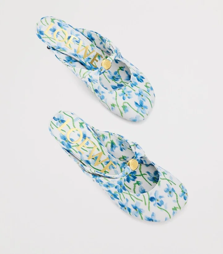 Loewe Floral Print Pebble Mules 45 - Image 4