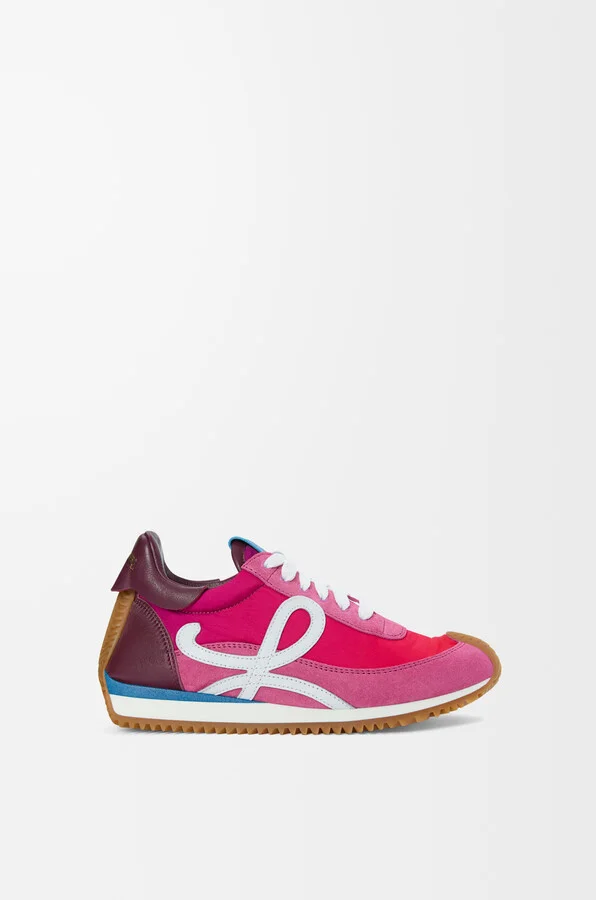 LOEWE - Flow Runner 2.0 In Nylon And Suede Size: 36 For Woman