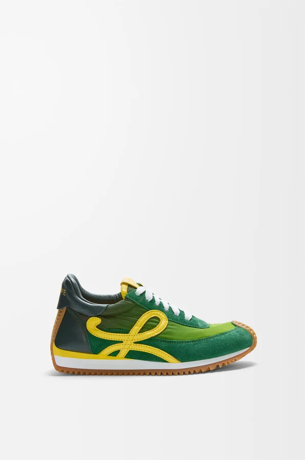 LOEWE - Flow Runner 2.0 In Nylon And Suede Size: 36 For Woman