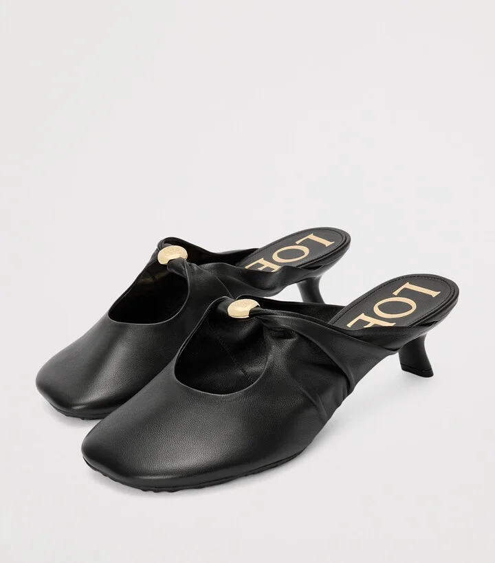 Loewe Lambskin Pebble Soft Heeled Mules 45 - Image 4