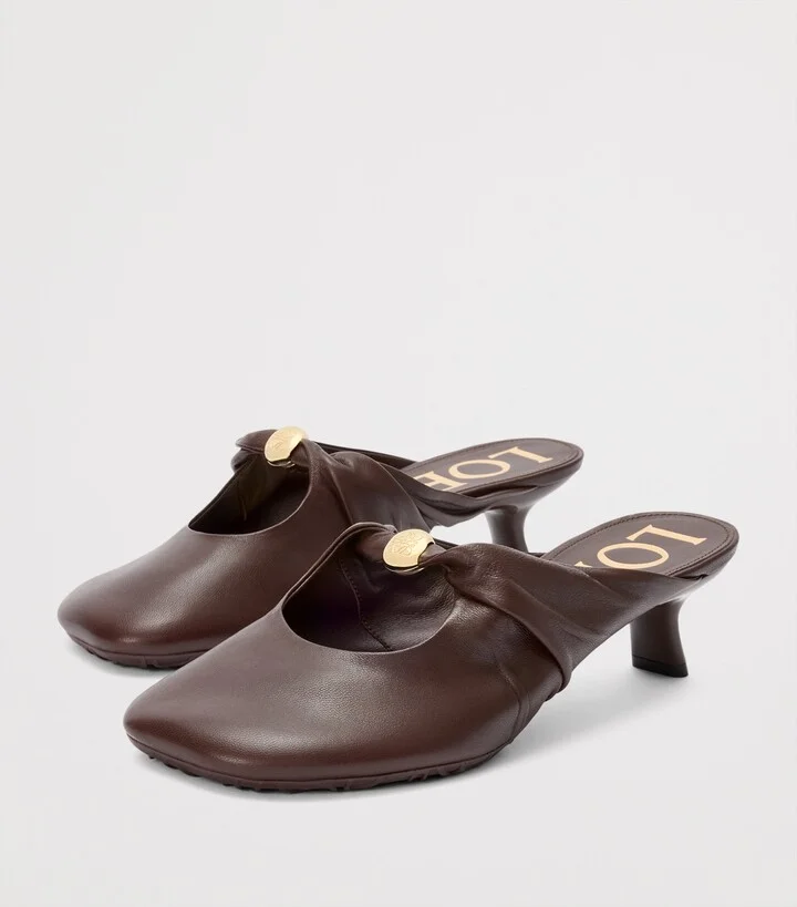 Loewe Lambskin Pebble Soft Heeled Mules 45 - Image 3