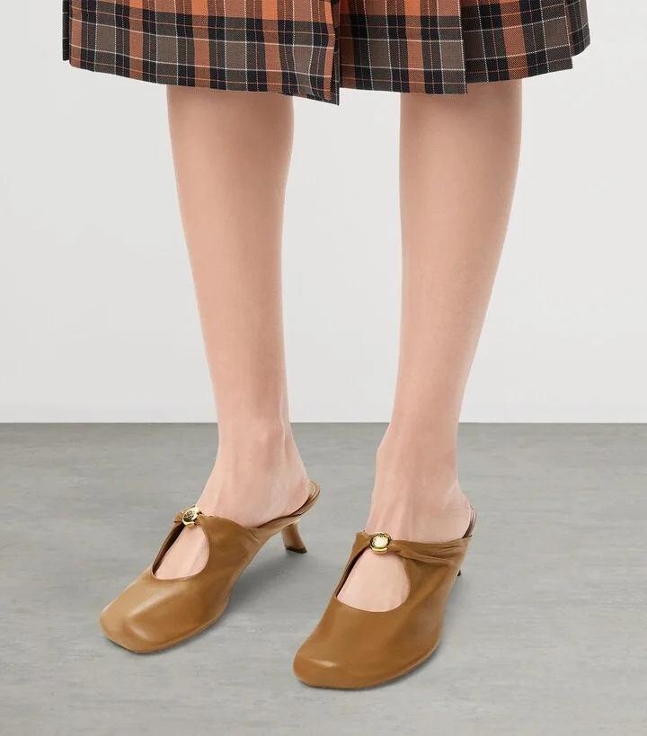 Loewe Lambskin Pebble Soft Heeled Mules 45 - Image 2