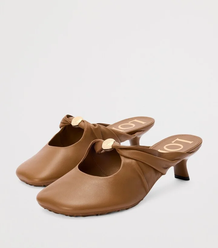 Loewe Lambskin Pebble Soft Heeled Mules 45 - Image 3