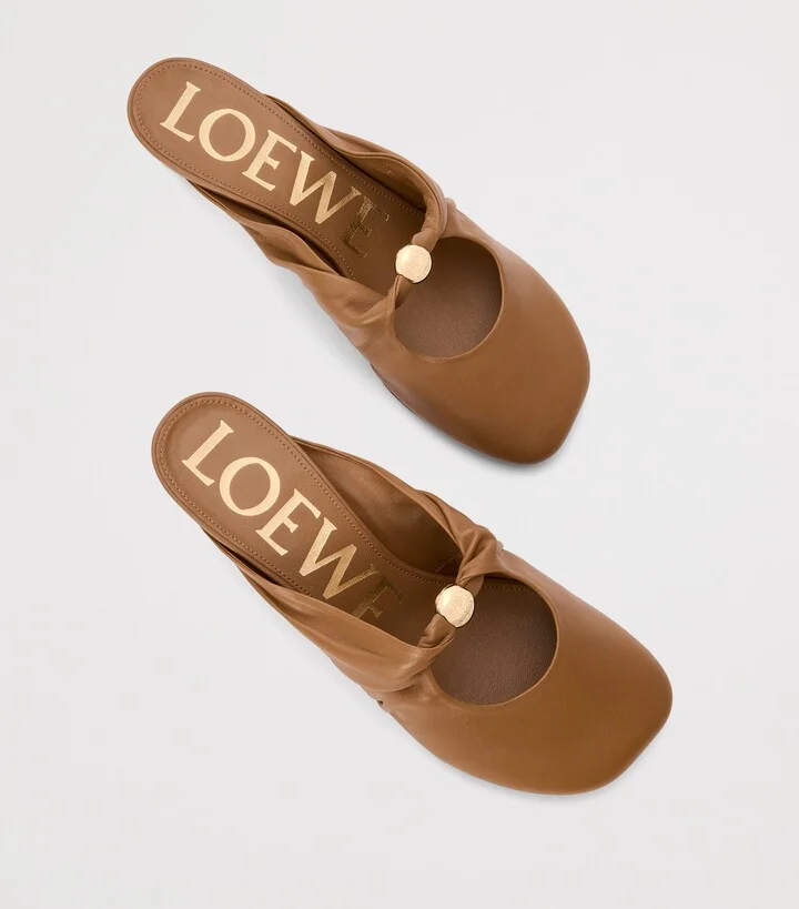 Loewe Lambskin Pebble Soft Heeled Mules 45 - Image 4