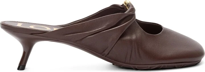 Loewe Lambskin Pebble Soft Heeled Mules 45