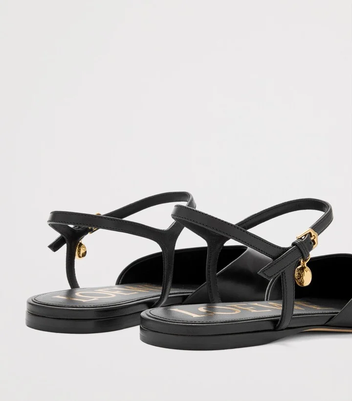 Loewe Leather Ankle-Strap Toy Ballet Flats - Image 5