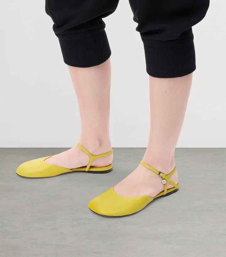 Loewe Leather Ankle-Strap Toy Ballet Flats - Image 2
