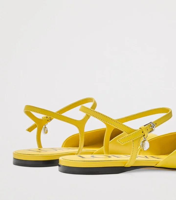 Loewe Leather Ankle-Strap Toy Ballet Flats - Image 5